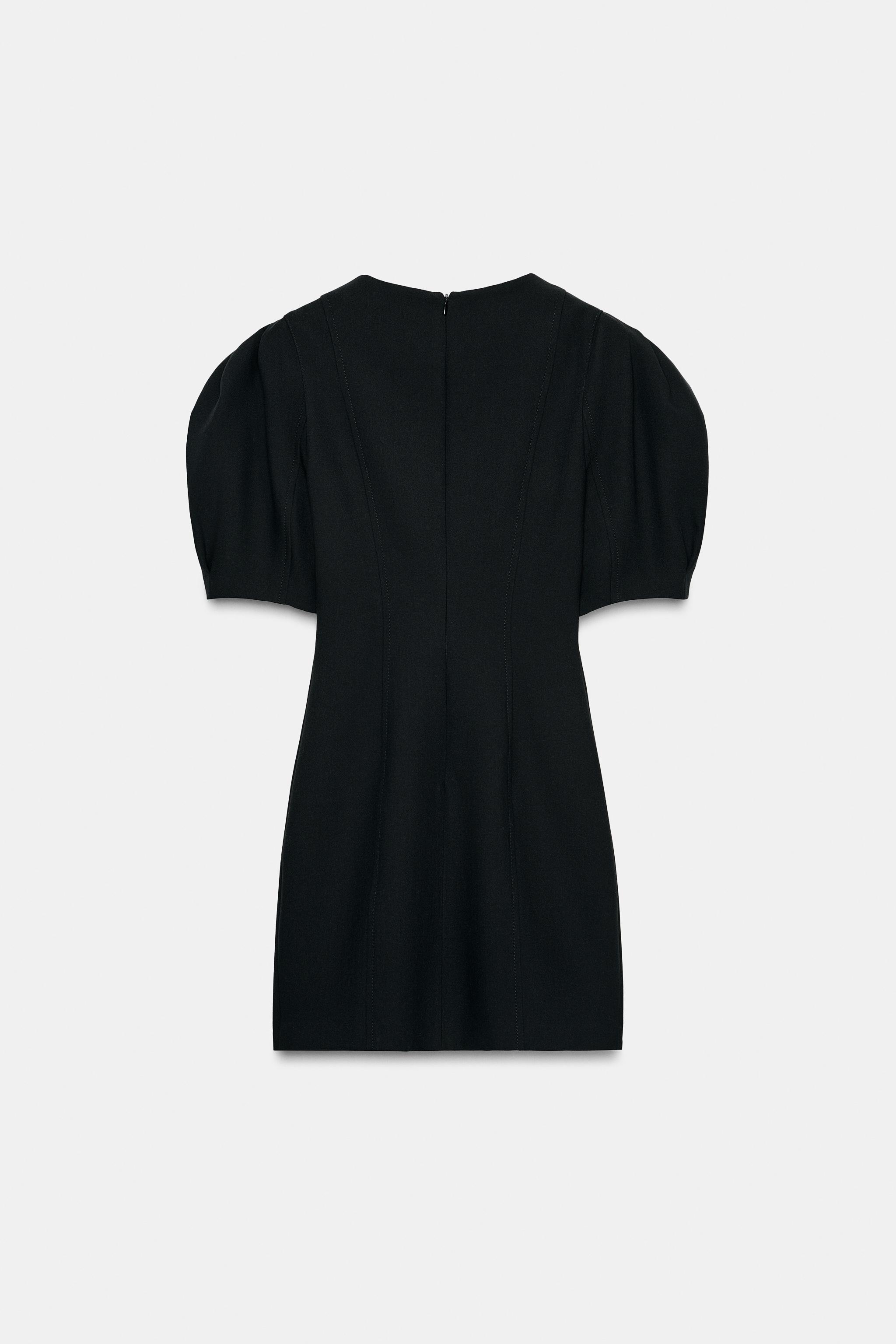 SHORT BALLOON SLEEVE DRESS